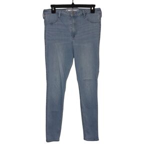 Hollister Curvy High Rise Jean Legging Women’s Sz 11R W30 L28 Light Wash Stretch